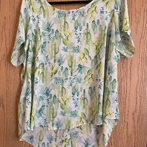 Torrid Top- Cactus Print